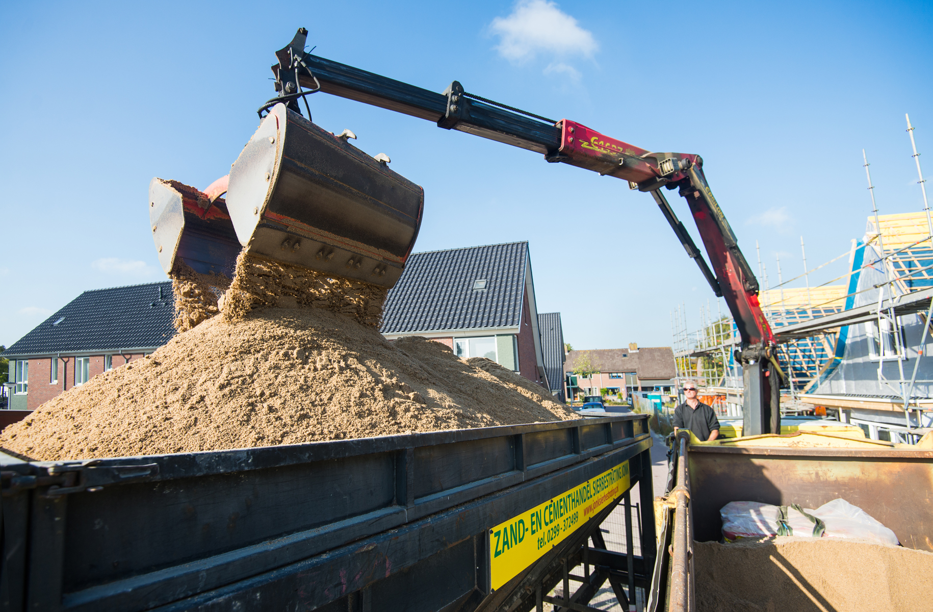 Zand-, grind-, grond- en cementhandel